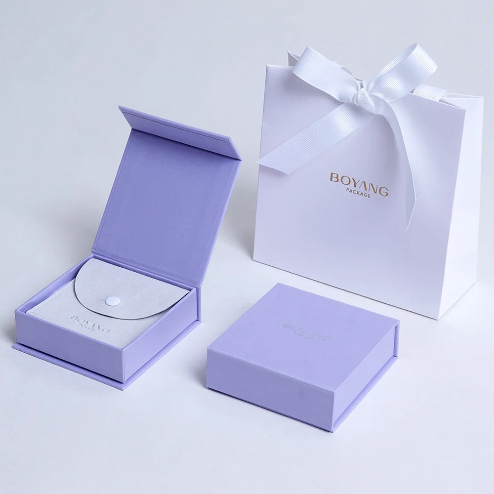 Boyang Custom Made Book Style Magnetic Closure Jewelry Set Box ...