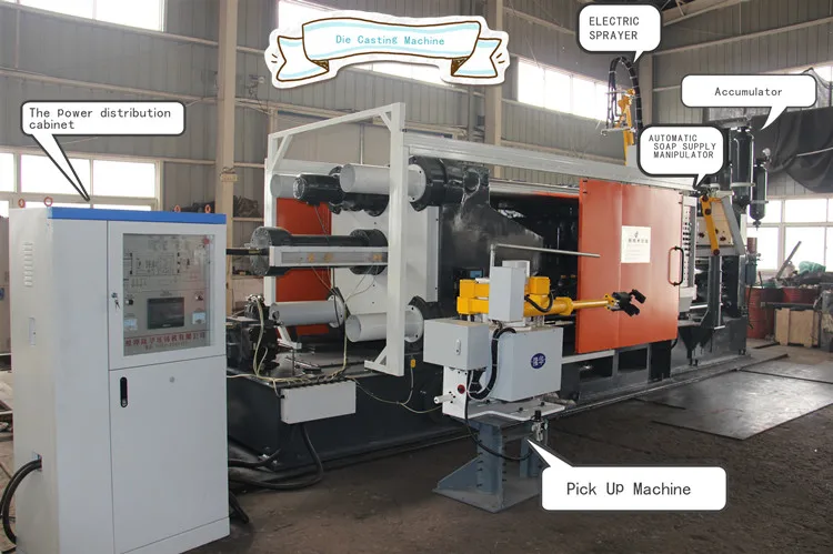 
 800T Die-casting machine for producing motorcycle brake pads  