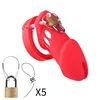 Rouge, coupe longue.
