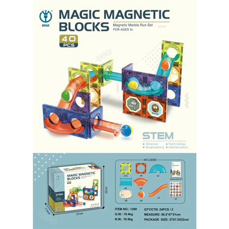 Details about   86Pcs Magical Magnet Building Blocks Educational Toys For Kids Colorful Gift Set 