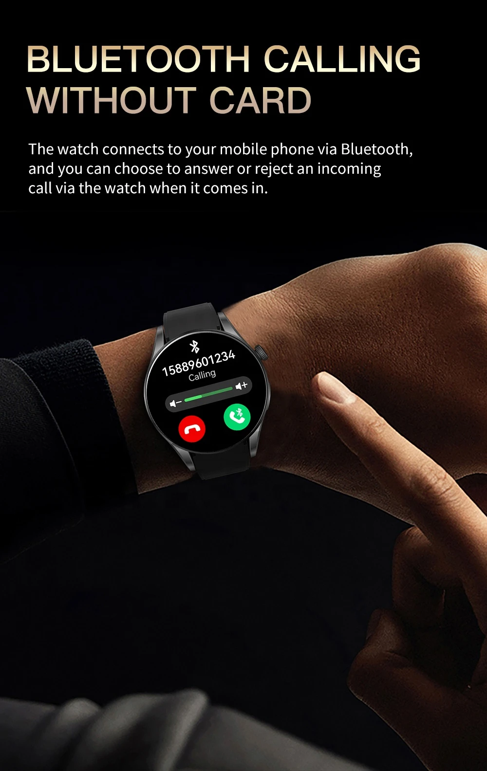 2025 Newest Round Screen BW16 Smart Watch Global Wifi Phone Camera 400 Mah Battery SIM C aperçu 4