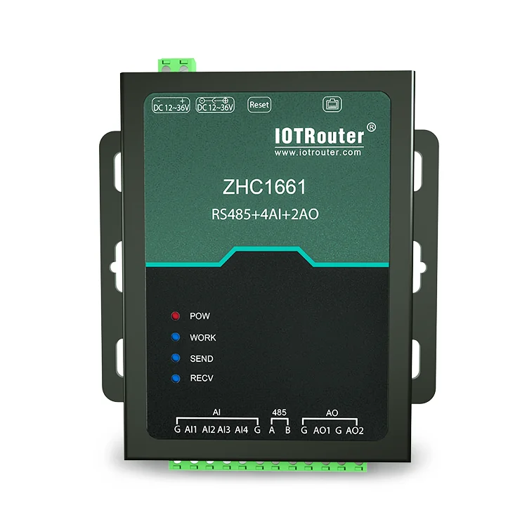 Industrial MODBUS TCP to RTU MQTT IOT Module Wireless & RF Serial to Ethernet Converter Support 1rs485 4AI to Rj45 Datalogger