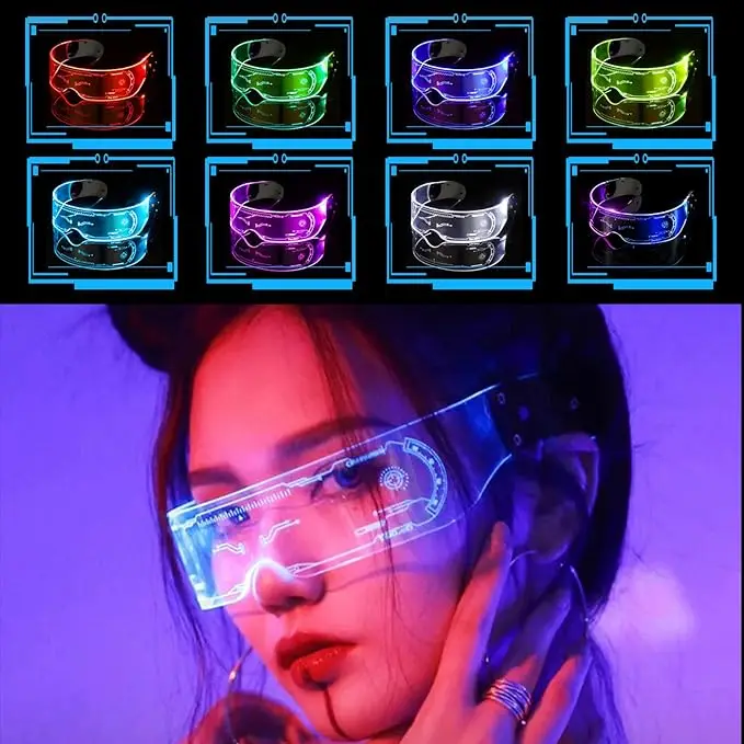 PT Hot Selling Custom Led Glasses for Adults Light up Toys Neon Party Luminous 2024