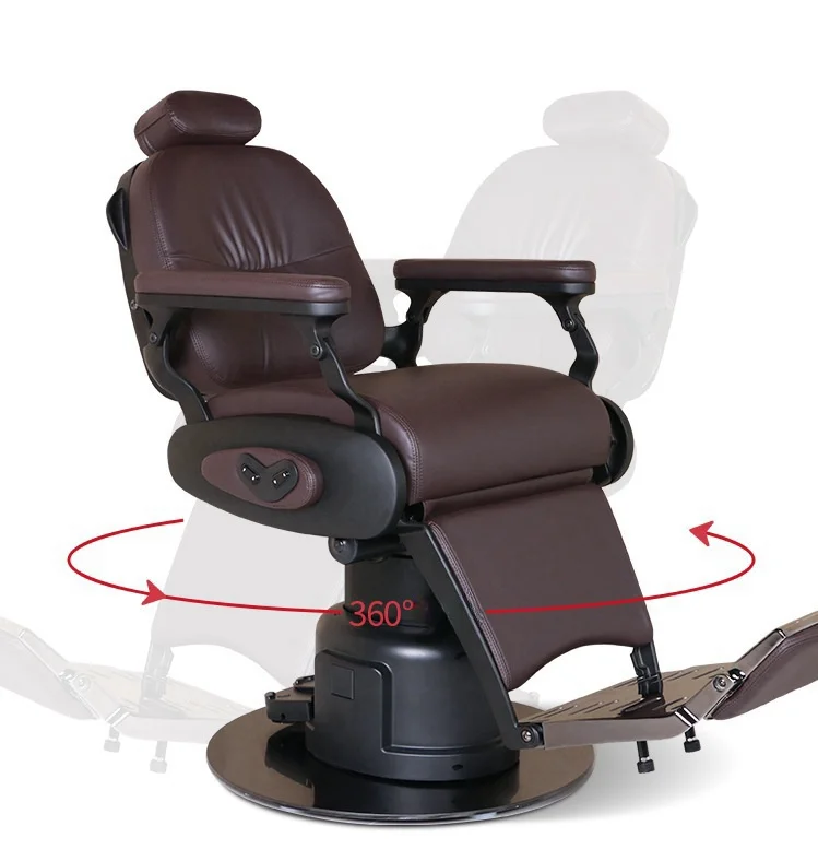 Wholesale Electric Barber Shop Hair Dress Chair Synthetic Leather Black Salon Belmont Barber Chair for Hair Style