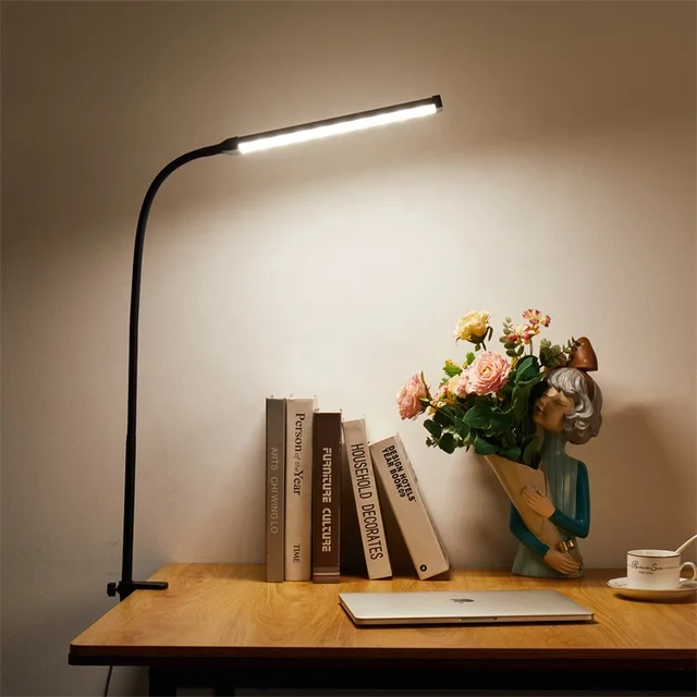 New Design USB Charging Dimming  Desk Lamp with Clamp, Flexible Swing Arm Desk Lamp for Nail Beauty Station