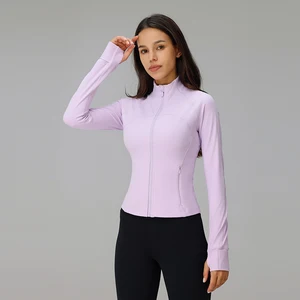 Custom Long-sleeved Yoga Clothing Top Sports Quick Dry Stretched Fashion Slim Fit Jacket Women Ladies Gym Yoga Fitness Wears