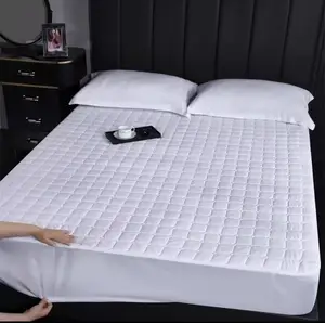 Luxury Thick Queen Bed Washable Eco-Friendly Polyester/Cotton Quilted Folding Mattress Pad 200TC 40 Thread Count Home Hotel