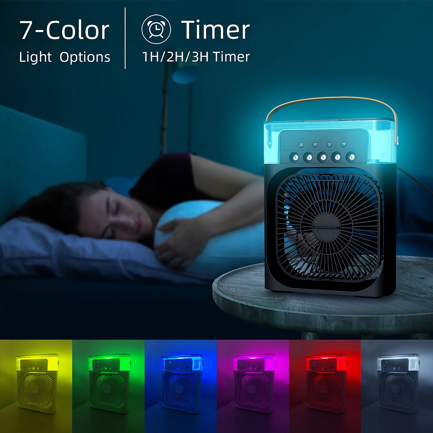 Factory Portable LED DC Air Conditioner Cooler Fan For Garage Durable Plastic Climatiseur Portable Aire Acondicionado Portatil_voghion.com