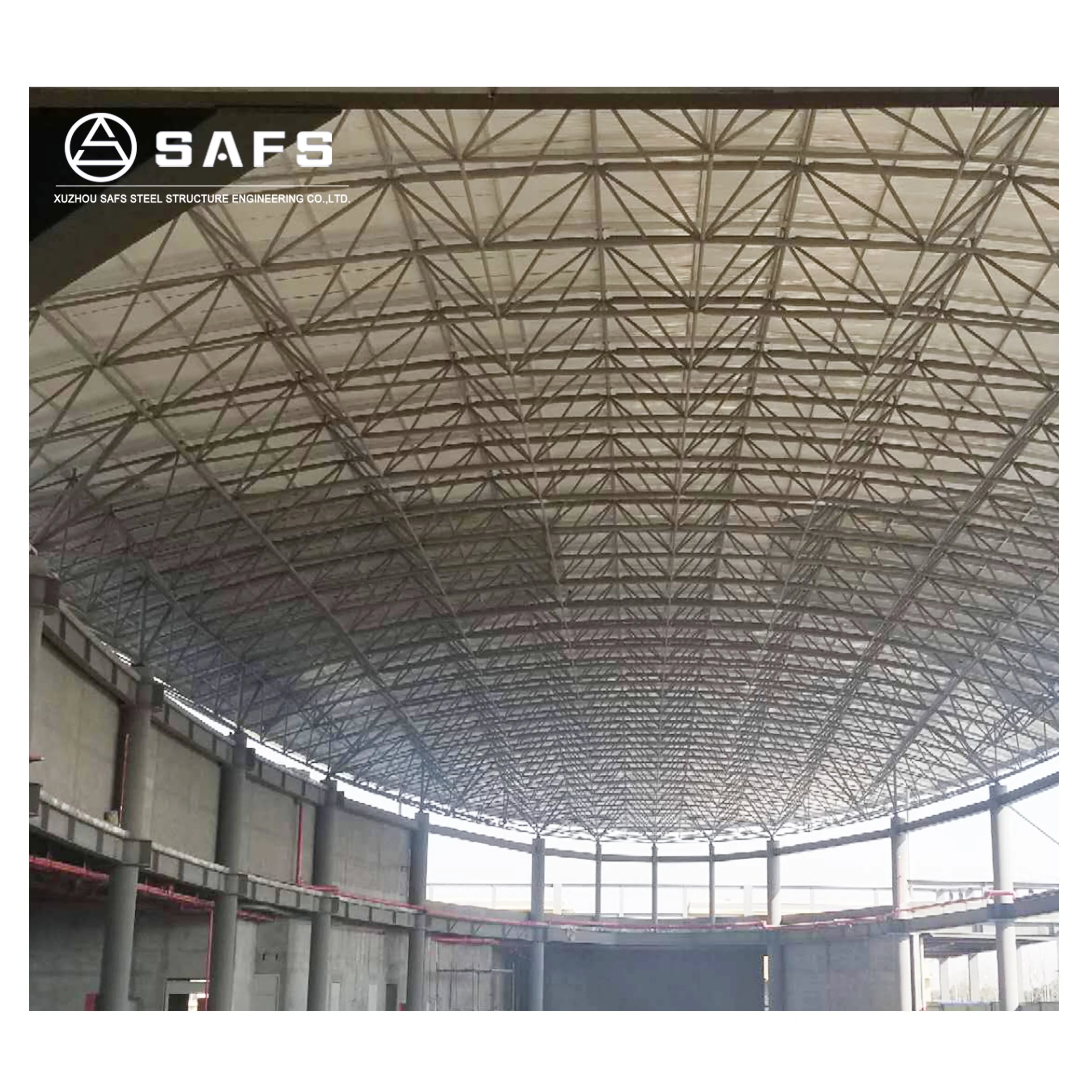 Steel Structure Mall Circular Dome Glass Roof Building Design
