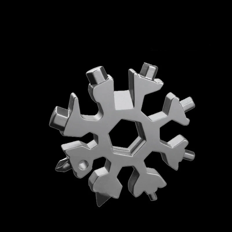 Multifunctional Snow Wrench Tool Steel Octagonal Hexagonal Easy to Carry 18-in-1 Mini Universal Wrench