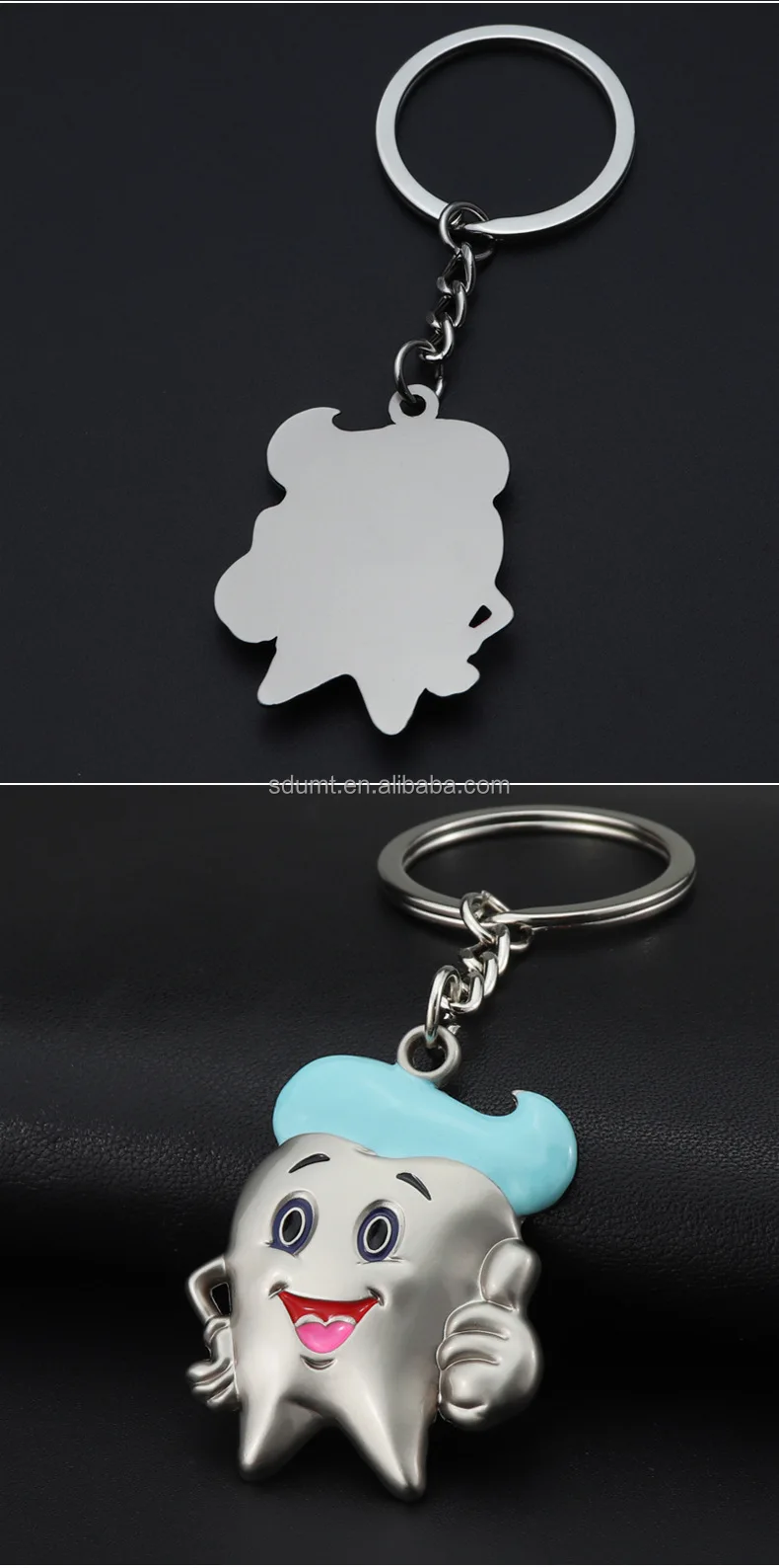 Cartoon Teeth Keychain Dentist Decoration Key Chains Tooth Model Shape