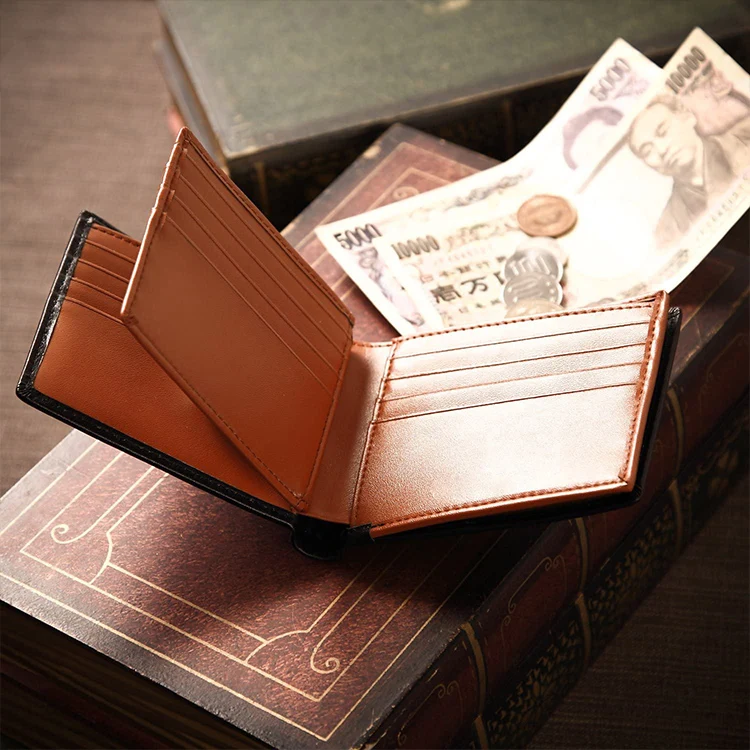 Factory Japan RFID Blocking Business Man Wallet Large Capacity Luxury Waxed Genuine Leather Wallet for Men
