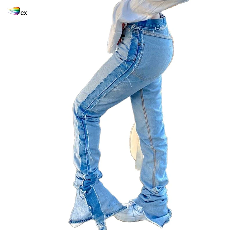 Distressed stacked jeans Clearance