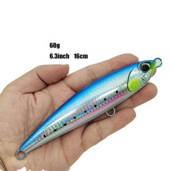 Crankbait Musky Sublimation Popper Topwater Body Fishing Lure Bait 160mm 60g Sinking 40g Floating Surface Pencil Hard ABS – Popper – view 4