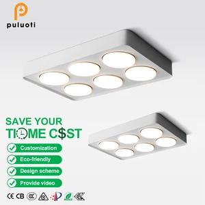 PULUOTI New Design LED Downlight Aluminum Housing with Square Round GX53 Ceiling Surface Mounted Spot Light