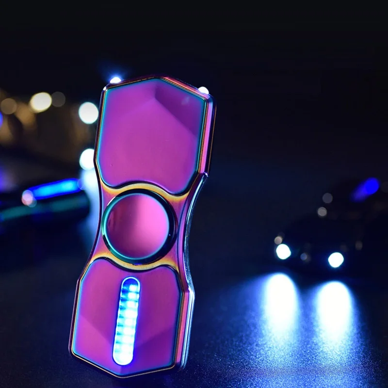 Fancy Luxury Cigarette Metal Kirsite Gyro Cigarette Usb Rechargeable Lighter With Emergency