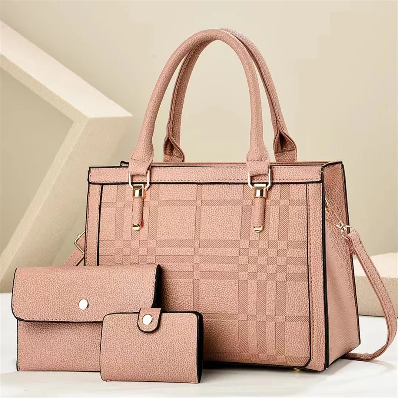Large Capacity Fashionable Women's Tote Handbag PU Material with Zipper Closure Sac  Mai aperçu 3