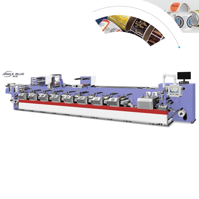 JZ-370A  Flexo Press Flexo Label Printing Machine 6 Color Flexo Printing Press For Sale