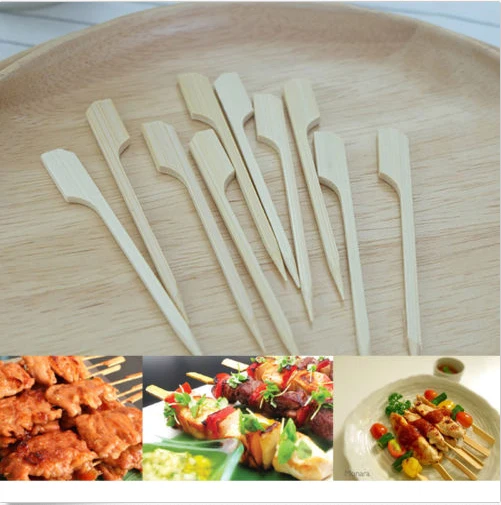 Food Grade Manufacture Paddle Skewer Barbecue Bamboo Bbq Disposable Tools Outdoor BBQ >12 Per Kit with Custom Logo 300 000pcs