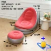 Pink large modular sofa + foot pump / 116*98*83cm