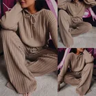 Skirts 2021 New Style High Quality Long Sleeve Loose Hooded Sweat Sets Casual 2 Piece Set Dress Skirts Sweater Suit For Women