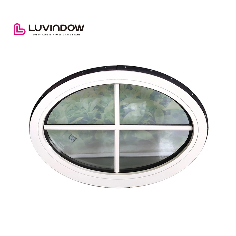 Simple Design Double Glazed Aluminium Fixed Arch Windows Glass Casement with Horizontal Opening Pattern for Villa Use