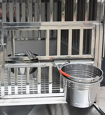 High Quality Stainless Steel Strong Heavy  square Tube Dog Cage Home Outdoor Kennel
