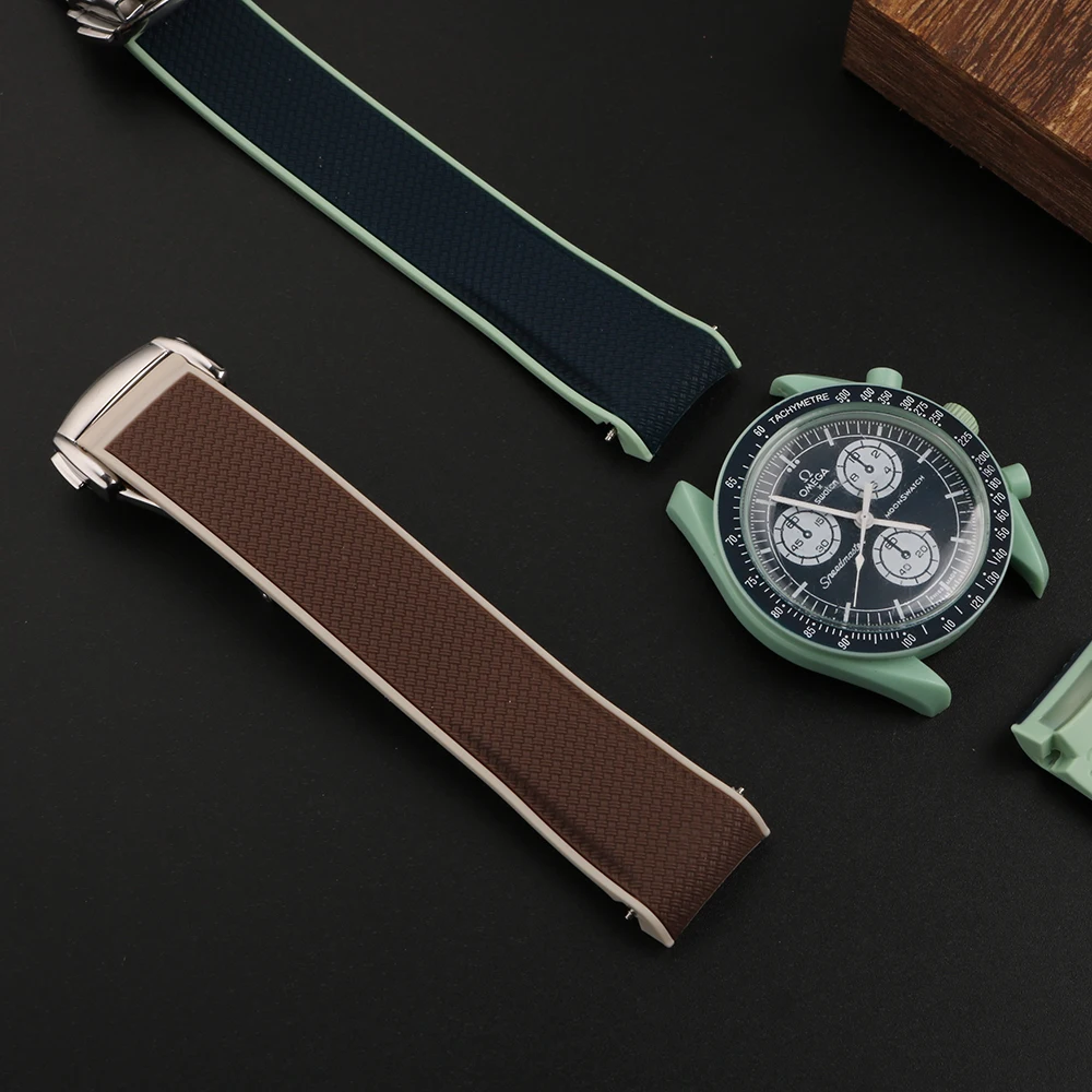 High Performance Omg Speed Master Rubber Watch Band Strap For Omg X S