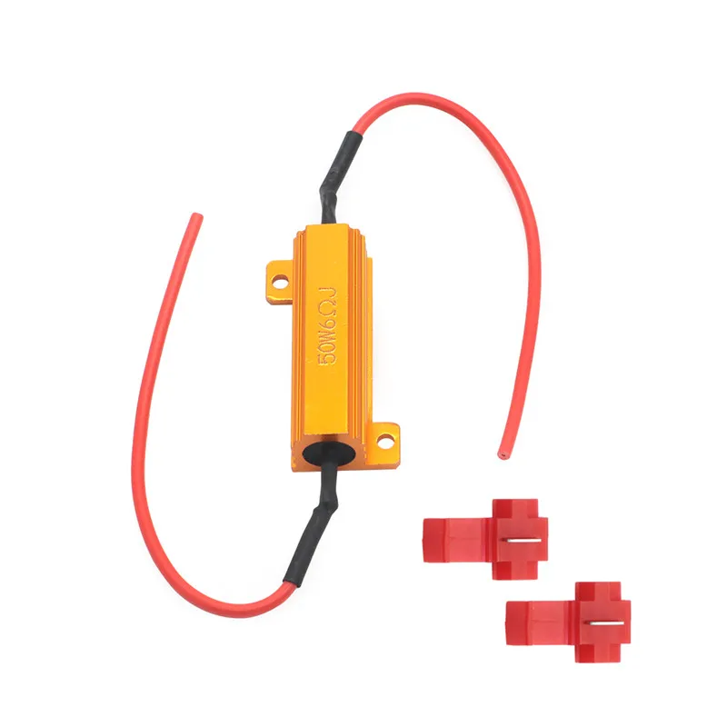 Resistor Kit Aaron 4-Pack 50W 6ohm Load Resistors - Fix LED Turn Signal Hyper Flash &amp; Blinker Error Codes In Cars 1157 Led Bulb