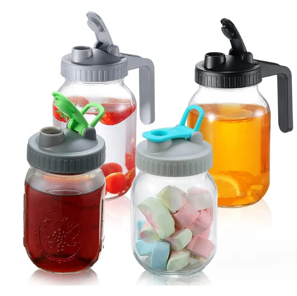 Mason Jar Pitcher - 32oz & 64oz - Airtight & Customizable