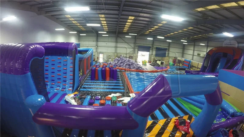 CH 1500sqm Outdoor inflatable Playground kids games inflatable theme park with inflatable obstacle bouncer jump castle for kids