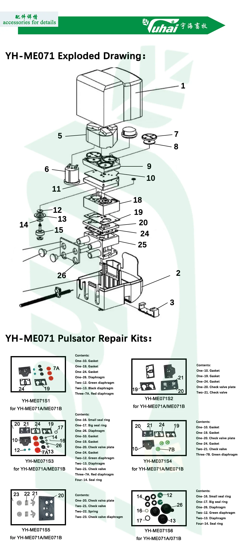 Electric Pulsator Repair Kit for Cow Milking Machines - Complete Service Package manufacture