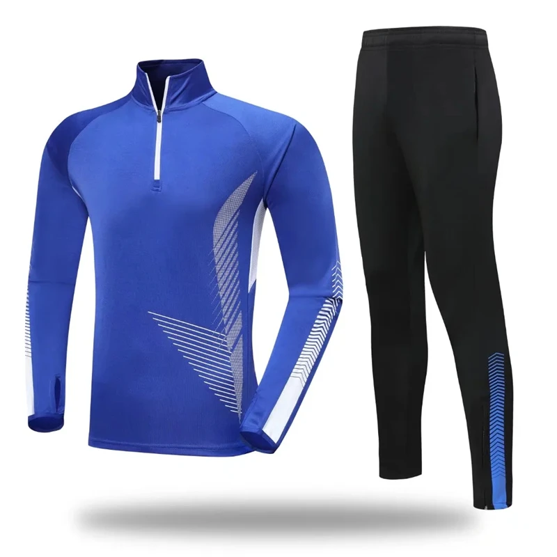 Men's Custom Soccer Football Tracksuit Breathable Active Wear for School Training Wholesale Blank Sets
