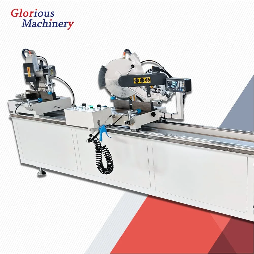 Double Head Mitre Saw Cutting Machine Aluminium PVC UPVC Construction Manufacturing Window and Door Making Machinery