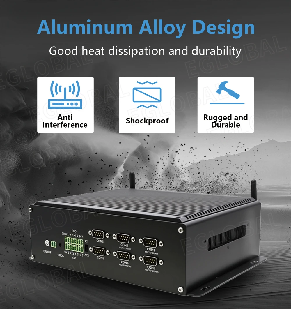 EGLOBAL Intel 12th Gen HX Core I7 12650HK CPUs Mini Industrial Computer 6*RS232 2.5G GPIO 4K HD Fact(图8)