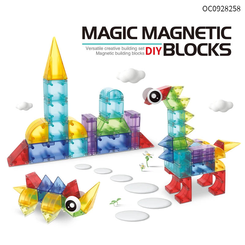 Construction Magnetic Building Sticks Blocks Diy Magnets Children's ...