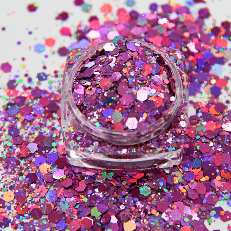 Bulk Wholesale Cosmetic Chunky Glitter Holographic Chunky Craft Glitter