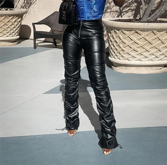 Stacked Pants,Leather Trousers,Pants 
