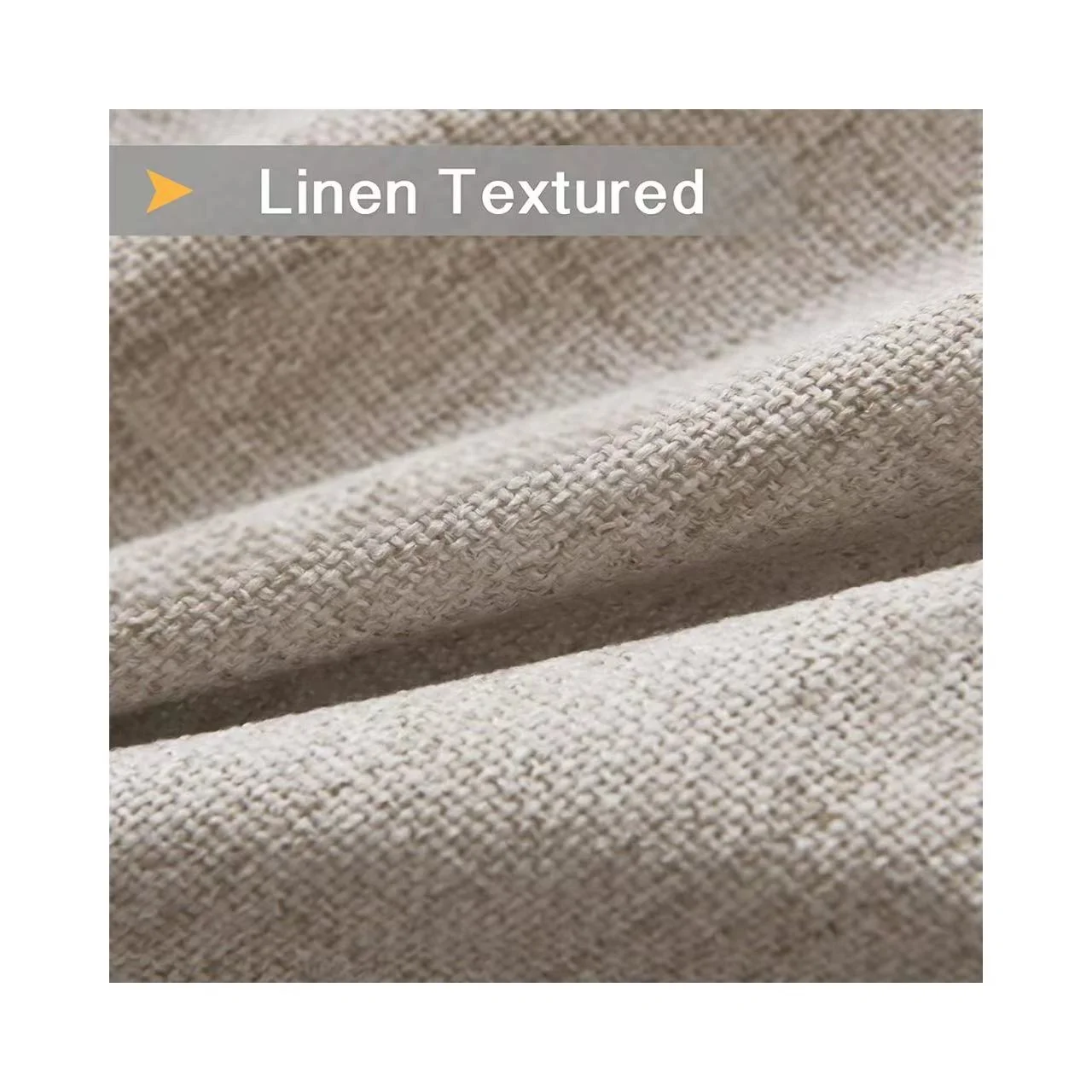 Faux linen ready made curtain pinch pleat 100% Blackout Curtains Fabric and curtain