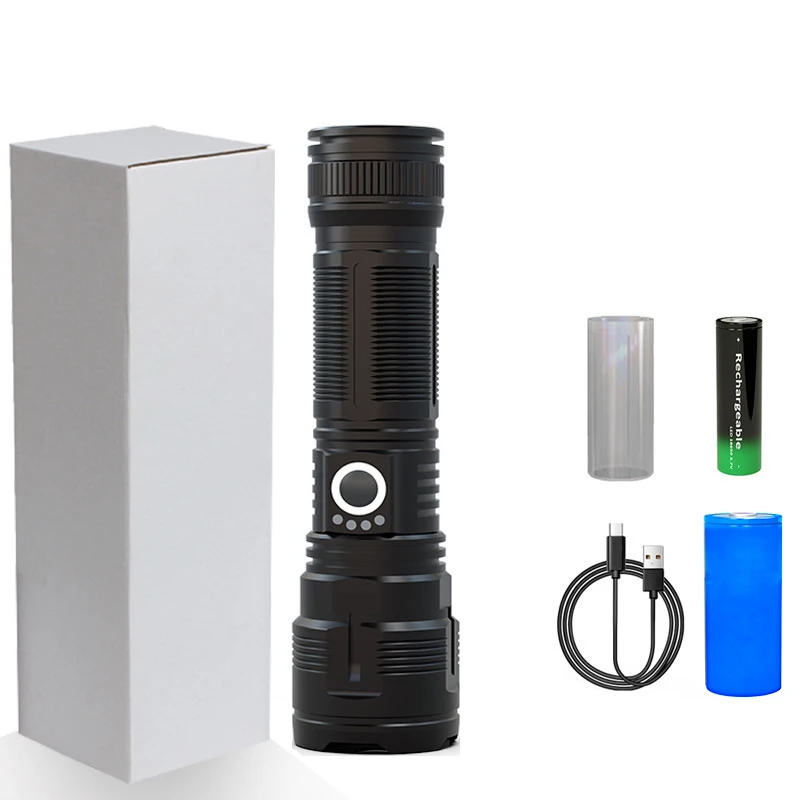 20 Вт белый лазерный фонарик 26650 с батарейным питанием перезаряжаемый светодиодный тактический для