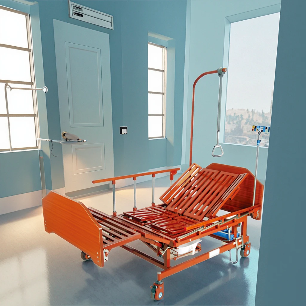 Motorized Rotation Hospital Bed-Five-Function Therapeutic Equipment Mattress Stainless Steel Foldable Portable 3-Year Warranty 5