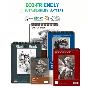 Customized Logo Eco Friendly A4 Spiral Sketchbook Thickened Paper for Drawing Painting Art Class School College Students