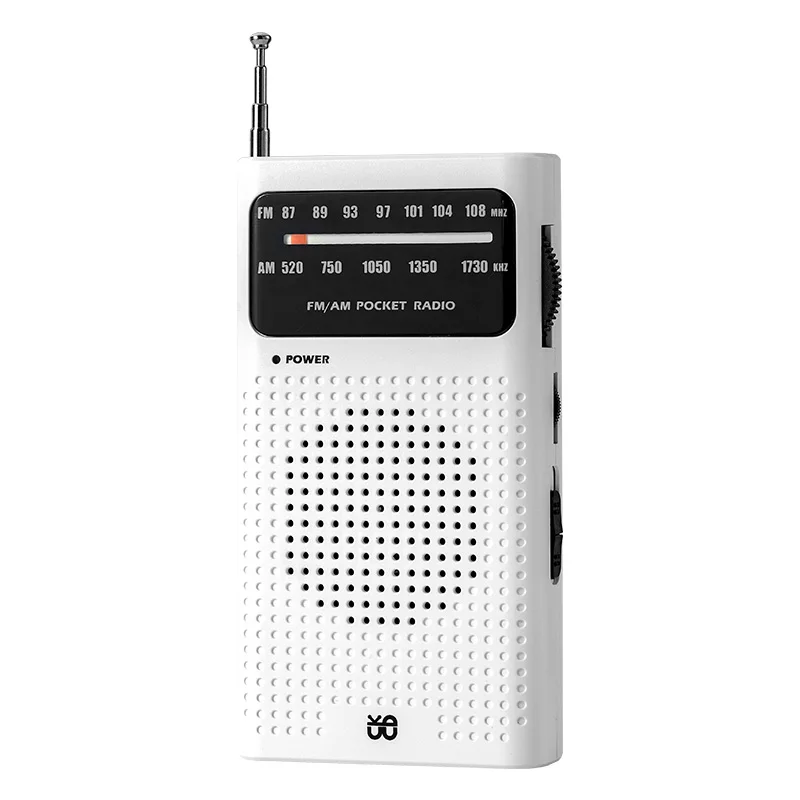AM/FM Mini Radio Battery Operated Portable Pocket Radio AM FM Transistor Radio Telescopic Antenna with Speaker for Elder
