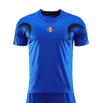 2006 champions version of Italy home color blue children's dress adults the same Retro version football  jersey