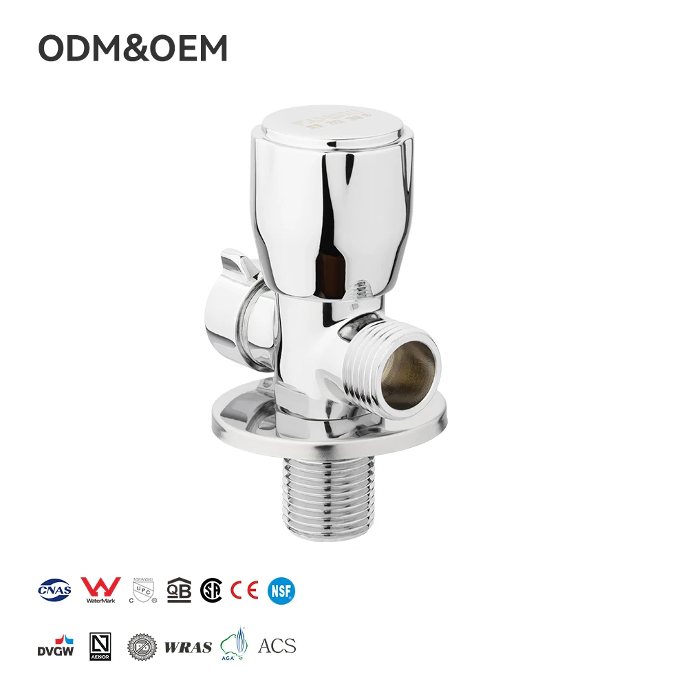 FANSKI AP065-1 Brass Angle Valve Large Flow Ball Core 3/4 Port Chrome Finish 20-Year Warranty Water Heater Control Valve for