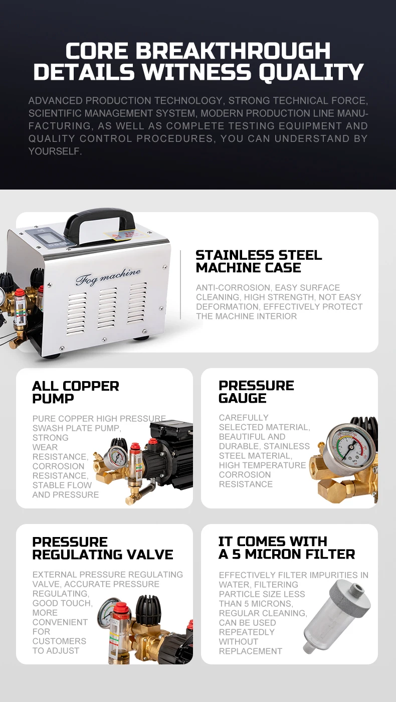 1l/min 300w Fog System For Cooling 860psi Fogger Misting Water Pump