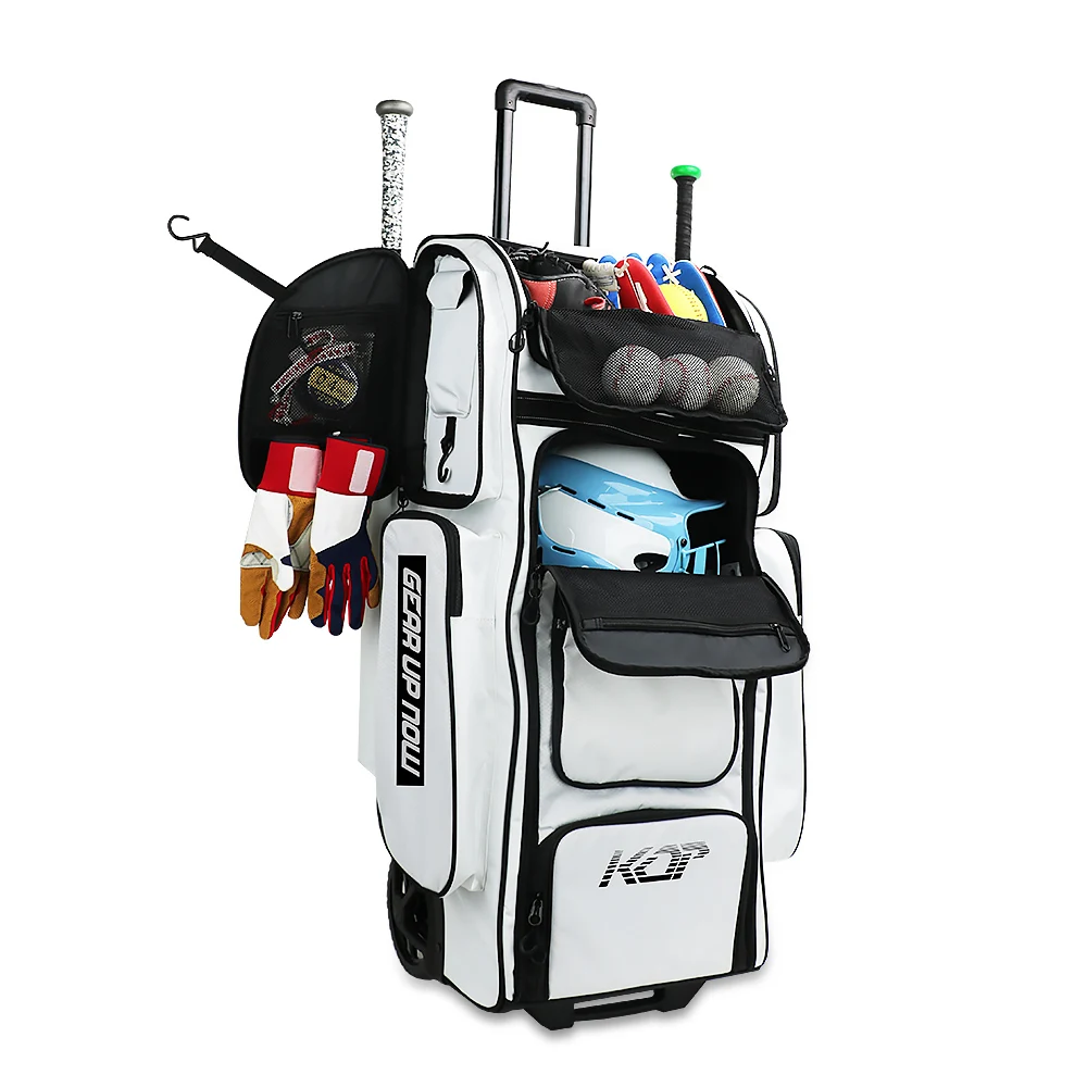 Kopbags Wholesale Custom Baseball Rolling Bat Bags Catchers Equipment Bag