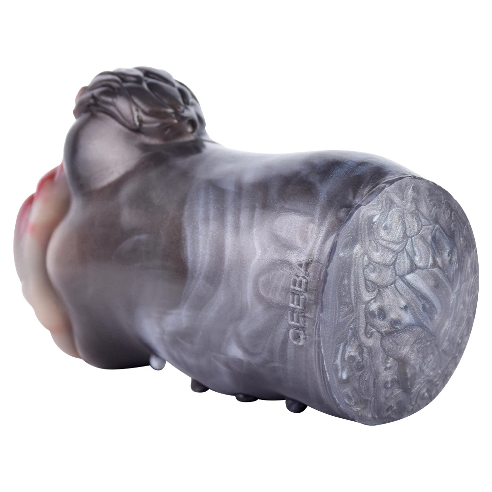 GEEBA Silicone Furry Style Men's Masturbator Cup Pocket Pussy with Penis Friction Massage Stimulator Sex Toys for Male Use