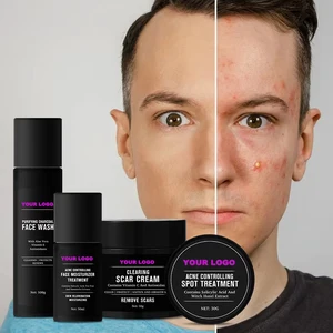 Exfoliating Men Skin Care Set Salicylic Acid & Tea Tree Extract for Soothing Blemish Control & Pore Refining Daily Use