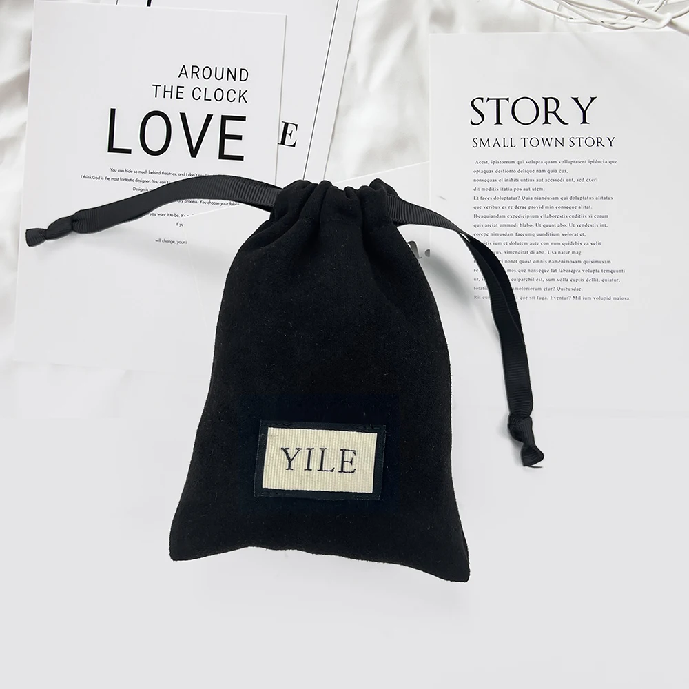 Wholesale Small White Black Custom Logo Printing Perfume Suede ...